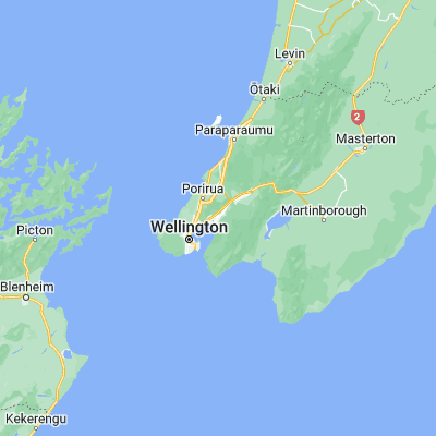 Map showing location of Lower Hutt (-41.216670, 174.916670)