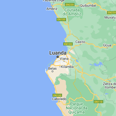 Map showing location of Luanda (-8.836820, 13.234320)