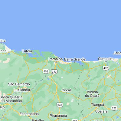 Map showing location of Luís Correia (-2.879170, -41.666940)