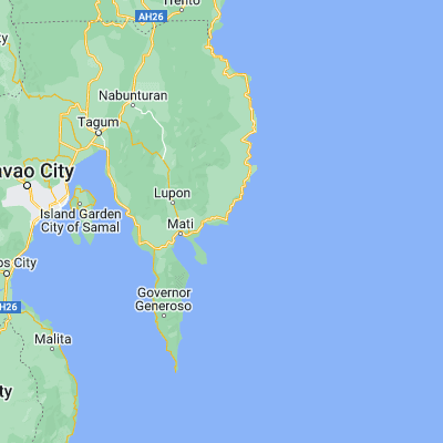 Map showing location of Lukatan (7.009600, 126.421180)