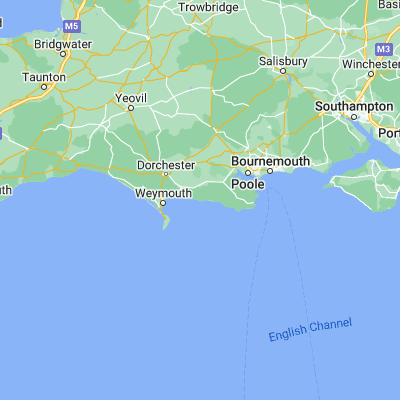 Map showing location of Lulworth Cove (50.616670, -2.250000)