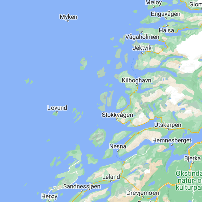Map showing location of Lurøy (66.418870, 12.842480)