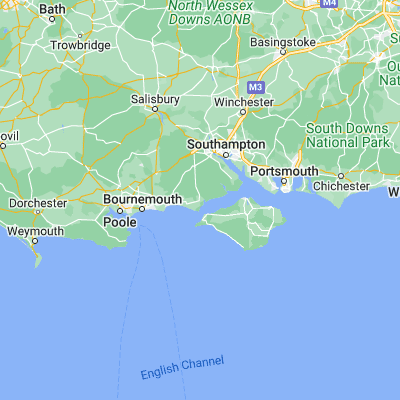Map showing location of Lymington (50.757670, -1.544300)