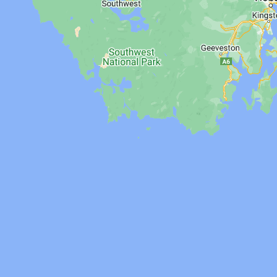 Map showing location of Maatsuyker Island (-43.649180, 146.276870)