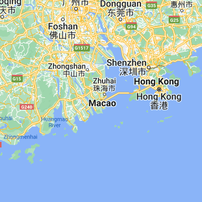 Map showing location of Macau (22.200560, 113.546110)