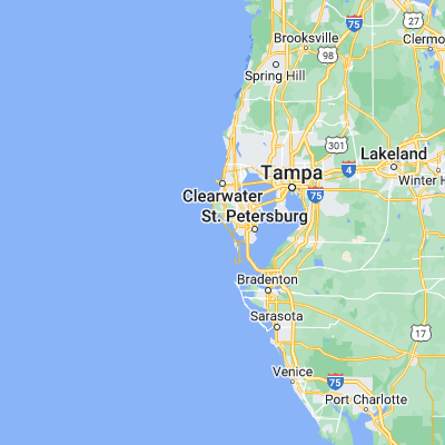 Map showing location of Madeira Beach (27.798080, -82.797320)