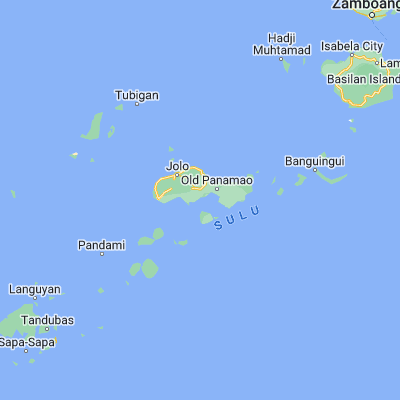 Map showing location of Mahala (5.916670, 121.133330)