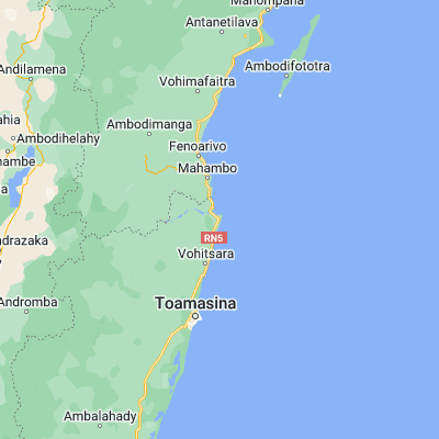 Map showing location of Mahavelona (-17.684750, 49.508690)