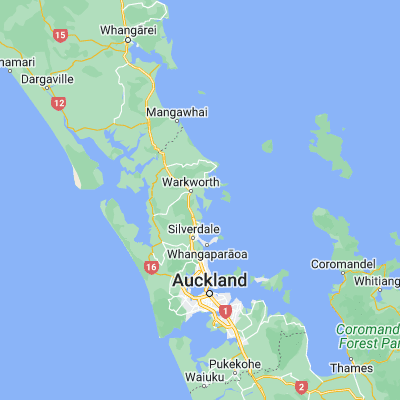 Map showing location of Mahurangi Harbour (-36.438190, 174.710190)