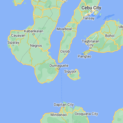 Map showing location of Mainit (9.433500, 123.359500)