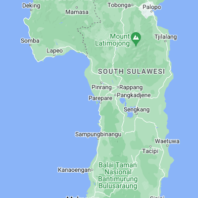 Map showing location of Majennang (-3.972800, 119.609100)