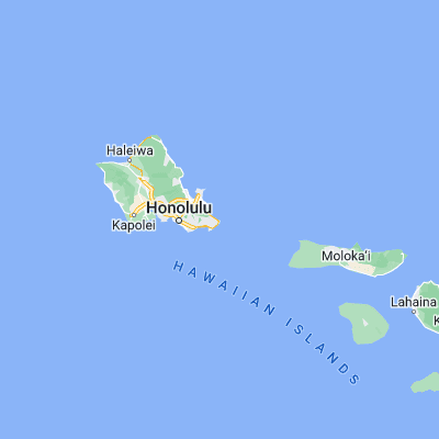 Map showing location of Makapu‘u Beach (21.311060, -157.660080)