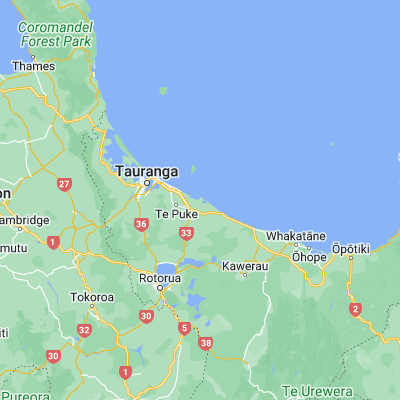Map showing location of Maketu (-37.766670, 176.450000)