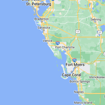 Map showing location of Manasota Key (26.925340, -82.352040)