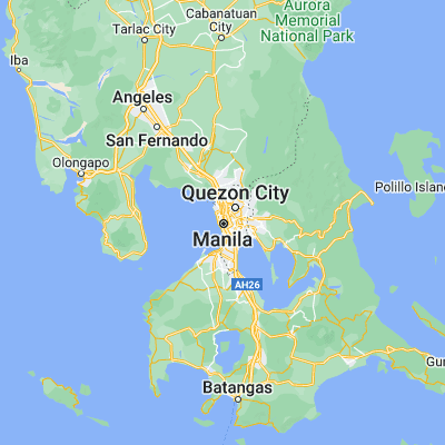Map showing location of Manila (14.604200, 120.982200)