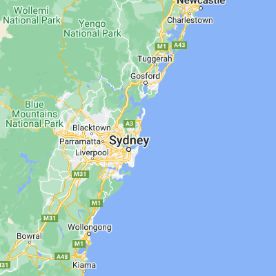 Map showing location of Manly (-33.797980, 151.288260)