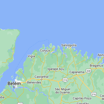 Map showing location of Marapanim (-0.717500, -47.699720)