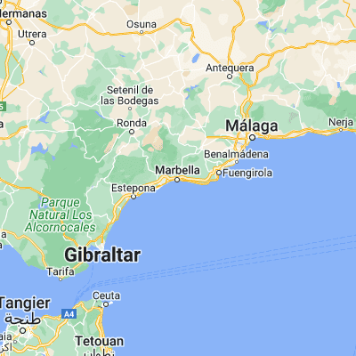 Map showing location of Marbella (36.515430, -4.885830)