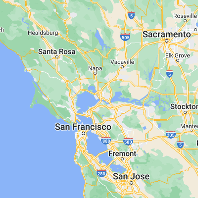 Map showing location of Mare Island (38.070000, -122.250000)
