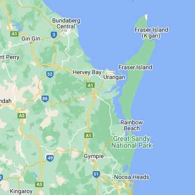 Map showing location of Maryborough (-25.540730, 152.704930)