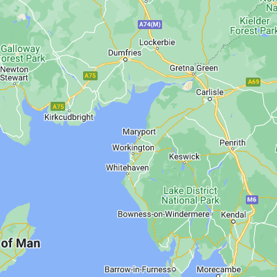 Map showing location of Maryport (54.714340, -3.495090)