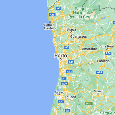 Map showing location of Matosinhos (41.182070, -8.689080)