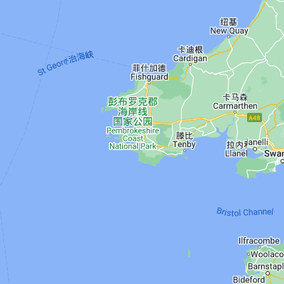 Map showing location of Milford Haven (51.712780, -5.034100)