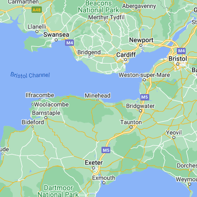 Map showing location of Minehead (51.211700, -3.473570)