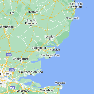 Map showing location of Mistley (51.943310, 1.082540)