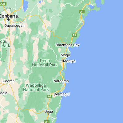 Map showing location of Moruya (-35.912500, 150.081440)