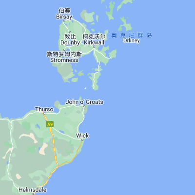 Map showing location of Muckle Skerry (58.688780, -2.924550)