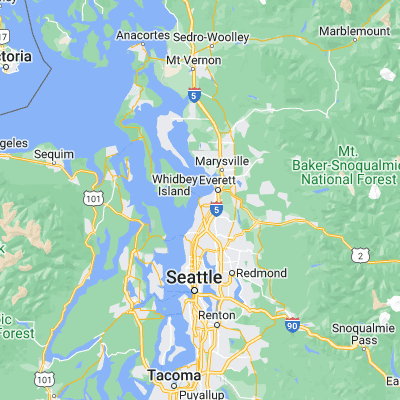 Map showing location of Mukilteo (47.944540, -122.304580)