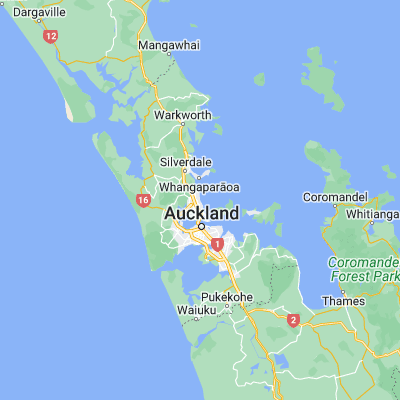 Map showing location of Murrays Bay (-36.728190, 174.750190)