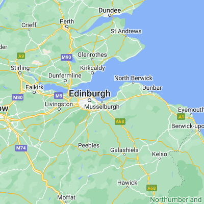 Map showing location of Musselburgh (55.941700, -3.049910)