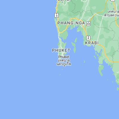 Map showing location of Nai Harn (7.778590, 98.306610)