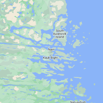 Map showing location of Nain (56.541930, -61.695490)