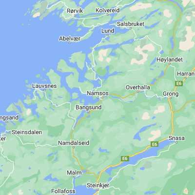 Map showing location of Namsos (64.466240, 11.495720)