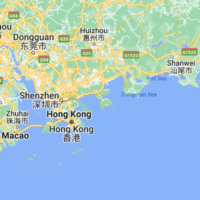 Map showing location of Nan’ao (22.540770, 114.489820)