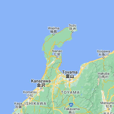 Map showing location of Nanao (37.050000, 136.966670)