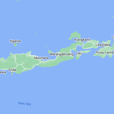Map showing location of Nangahale (-8.559000, 122.506500)