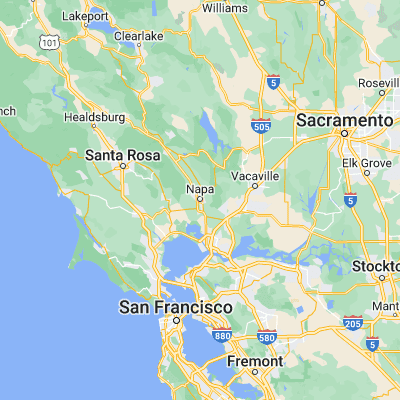 Map showing location of Napa (38.297140, -122.285530)