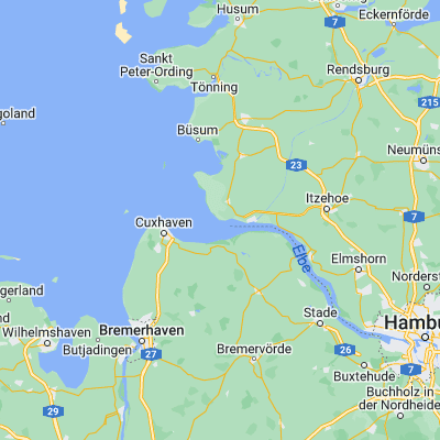 Map showing location of Neufelderkoog (53.900000, 8.966670)