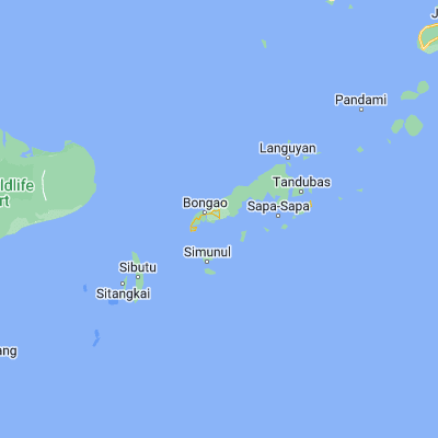 Map showing location of New Batu Batu (5.066670, 119.883330)