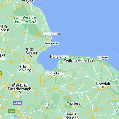 Map showing location of New Hunstanton (52.936530, 0.492110)