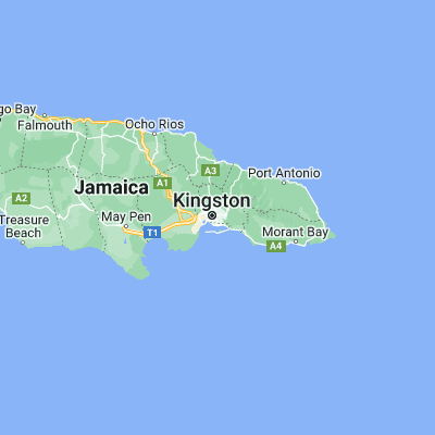 Map showing location of New Kingston (18.007470, -76.783190)