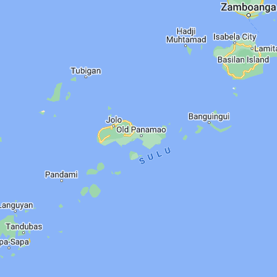 Map showing location of New Panamao (5.950000, 121.200000)