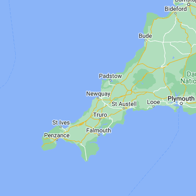 Map showing location of Newquay (50.413170, -5.081860)