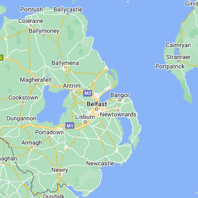 Map showing location of Newtownabbey (54.659830, -5.908580)