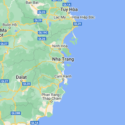Map showing location of Nha Trang (12.250000, 109.183330)