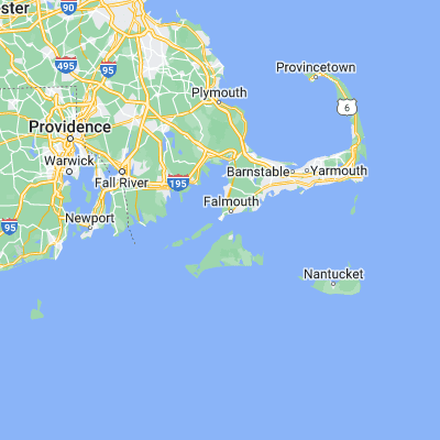 Map showing location of Nobska Beach (41.517610, -70.659200)